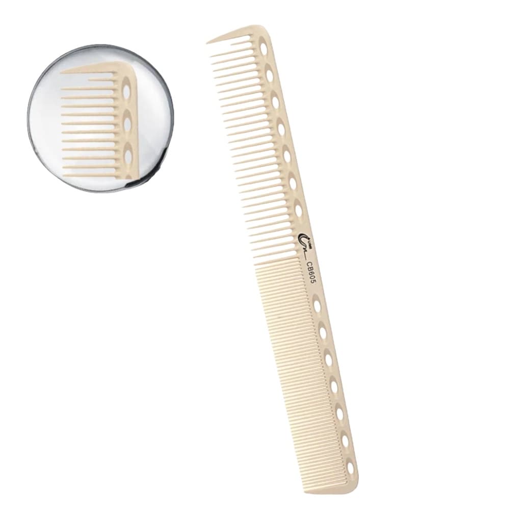 Pente Em Carbono Corte Barbeiro Anti Estático 18cm