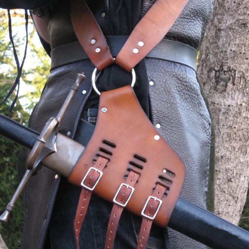 Guerreiro Medieval Pu Cinto Fivela Espada Conjunto Drama Interpretação Cosplay Fotografia Foto Adereços Unisex Estilo Re