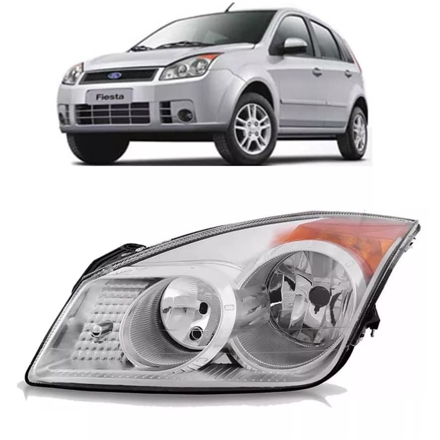 Farol Dianteiro Ford Fiesta 2008 Lado Esquerdo