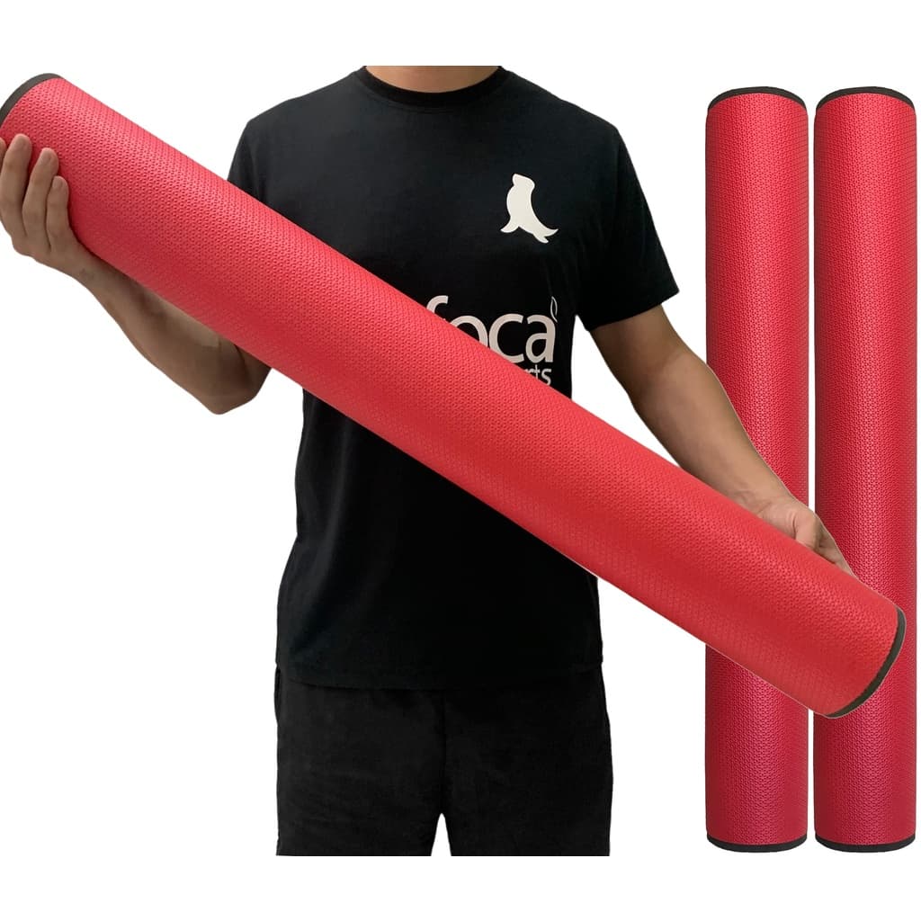Kit 2 Rolos Massagem Liberação Miofascial 90x12cm DF1075 Vermelho Dafoca Sports