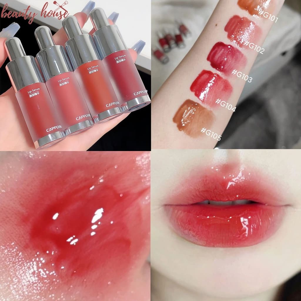 CAPPUVINI Coreano Lip Tint Maquiagem Cosméticos/Pequeno Frasco De Leite Espelho Líquido Gloss/Copo Antiaderente À Prova