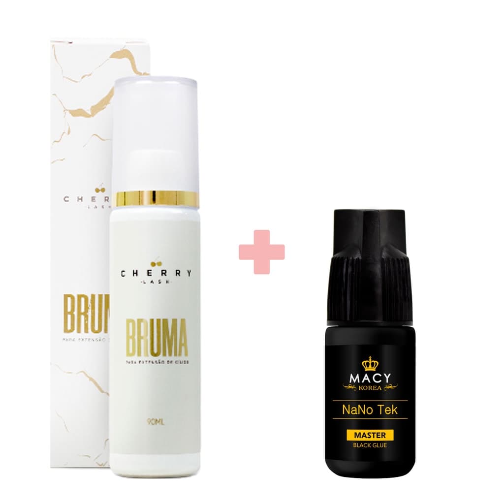Bruma Aceleradora Cherry Lash 90ml + Adesivo Cola Macy Nano Tek 3g