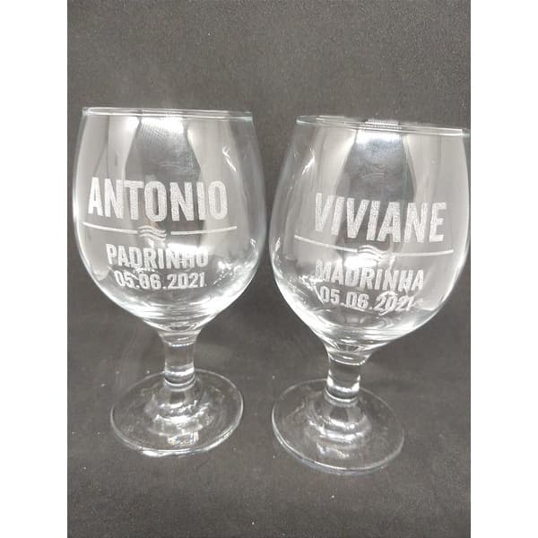 Par de Taças de Vinho Personalizada - 250 ml