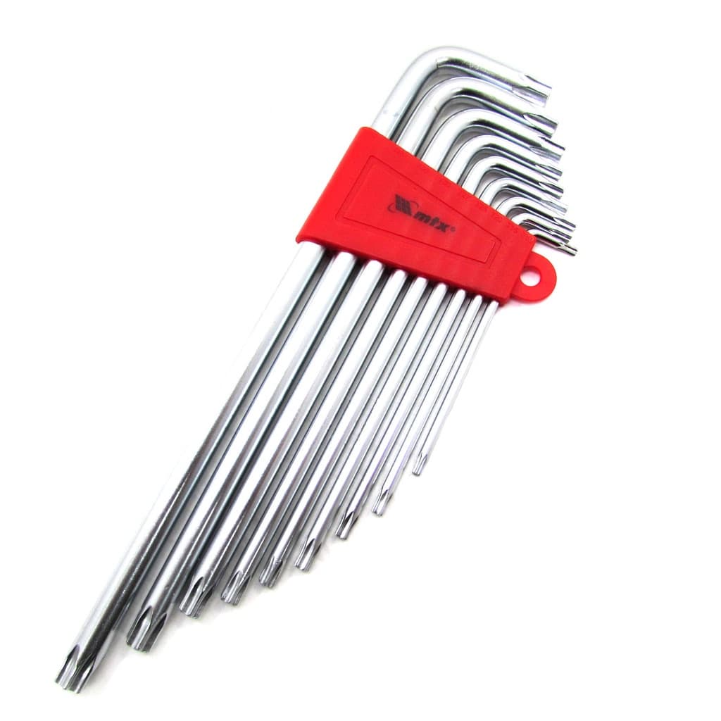 Jogo Chave Torx Extra Longa / Longa / Curta C/ Furo Aço Cromo Vanádio