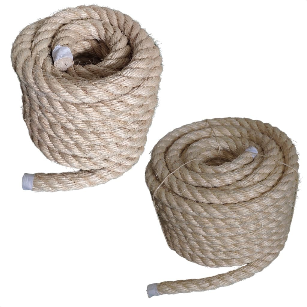 CORDA SISAL LASIS KIT 20MM 5M + 32MM 5M ARTESANATO ARRANHADORES DECORAÇÃO RUSTICA JUTA