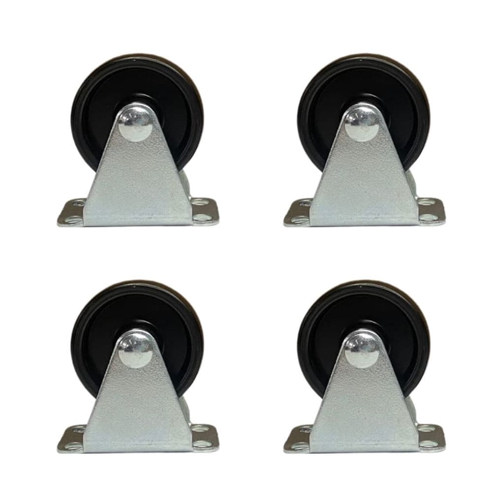 4 Rodízio Fixo Plástico 40mm Sem Trava