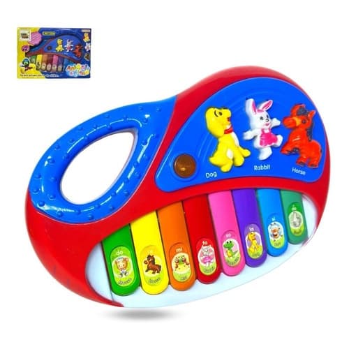 Piano Teclado Fazendinha Animal Brinquedo Infantil Sons