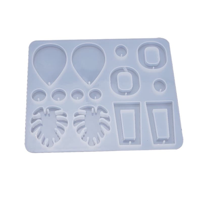 Molde de silicone FOLHA para resinas brinco pingente colar artesanato DIY