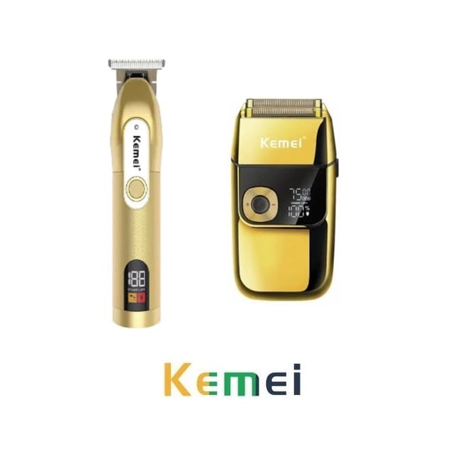 Maquina  de Acabamento Profissional Kemei km 1760 + Shaver  km 2028