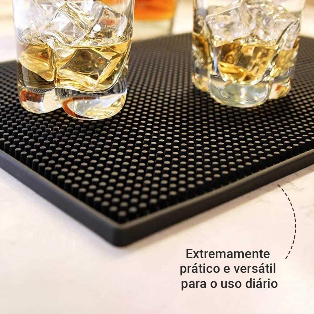 Tapete Escorredor De Louça Barman Porta Pratos Copos - 30x45cm