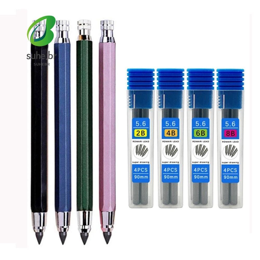 Lápis Mecânico SFBSF Metal 5.6mm Esboço De Escrita Ferramenta De Desenho De Papelaria