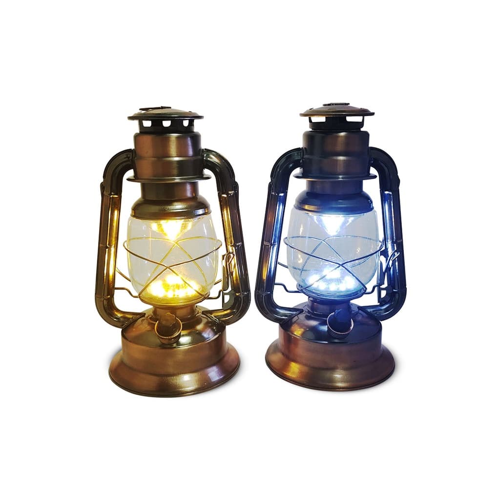 Luminária Lampião de Cobre Com Luz de LED de Alto Brilho Controle de Intensidade a 3 Pilhas Tipo D