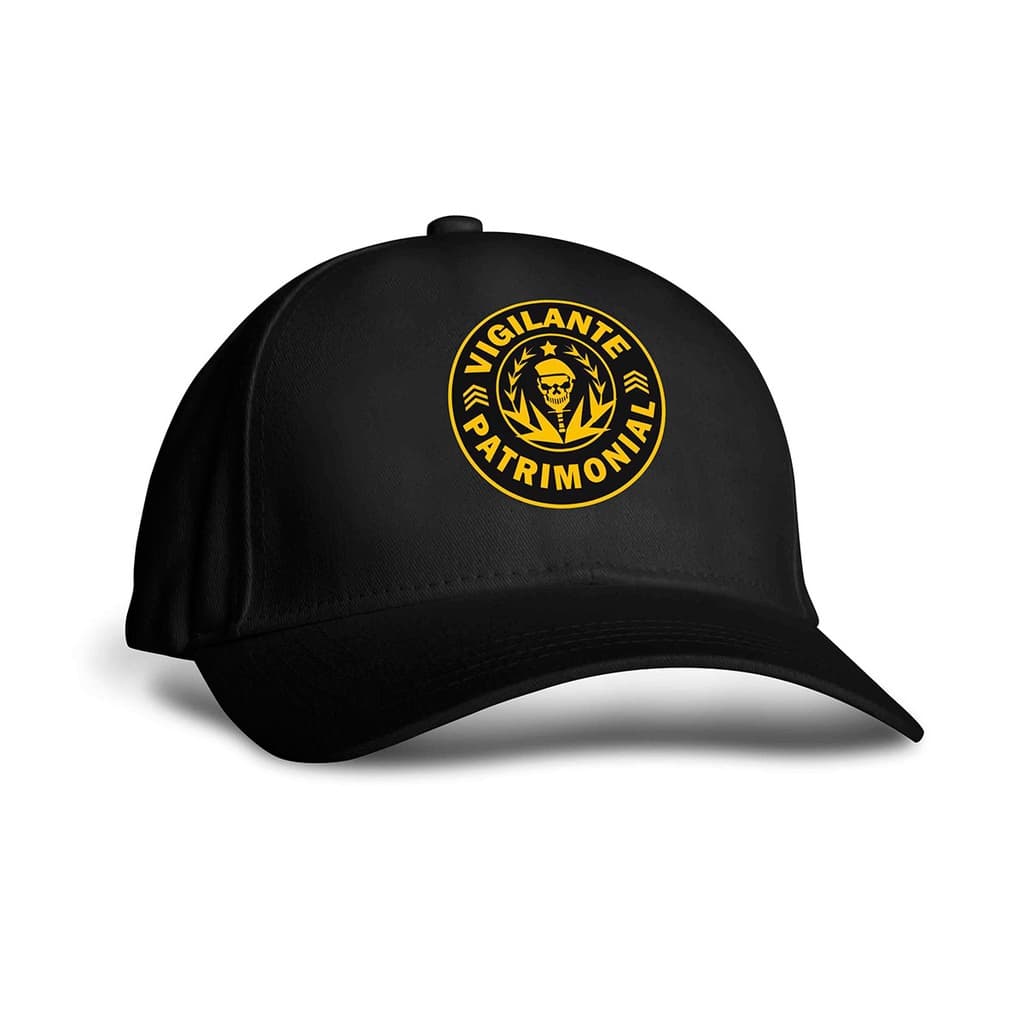 Boné Preto Vigilante Patrimonial Aba Curva Segurança