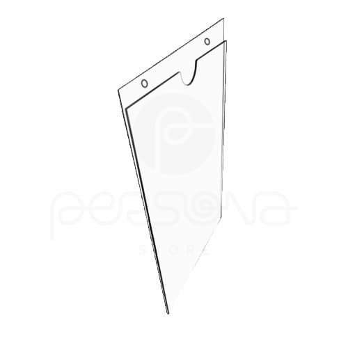 Porta Folha A4 de Parede - Vertical com Fundo de Acrílico Parafuso