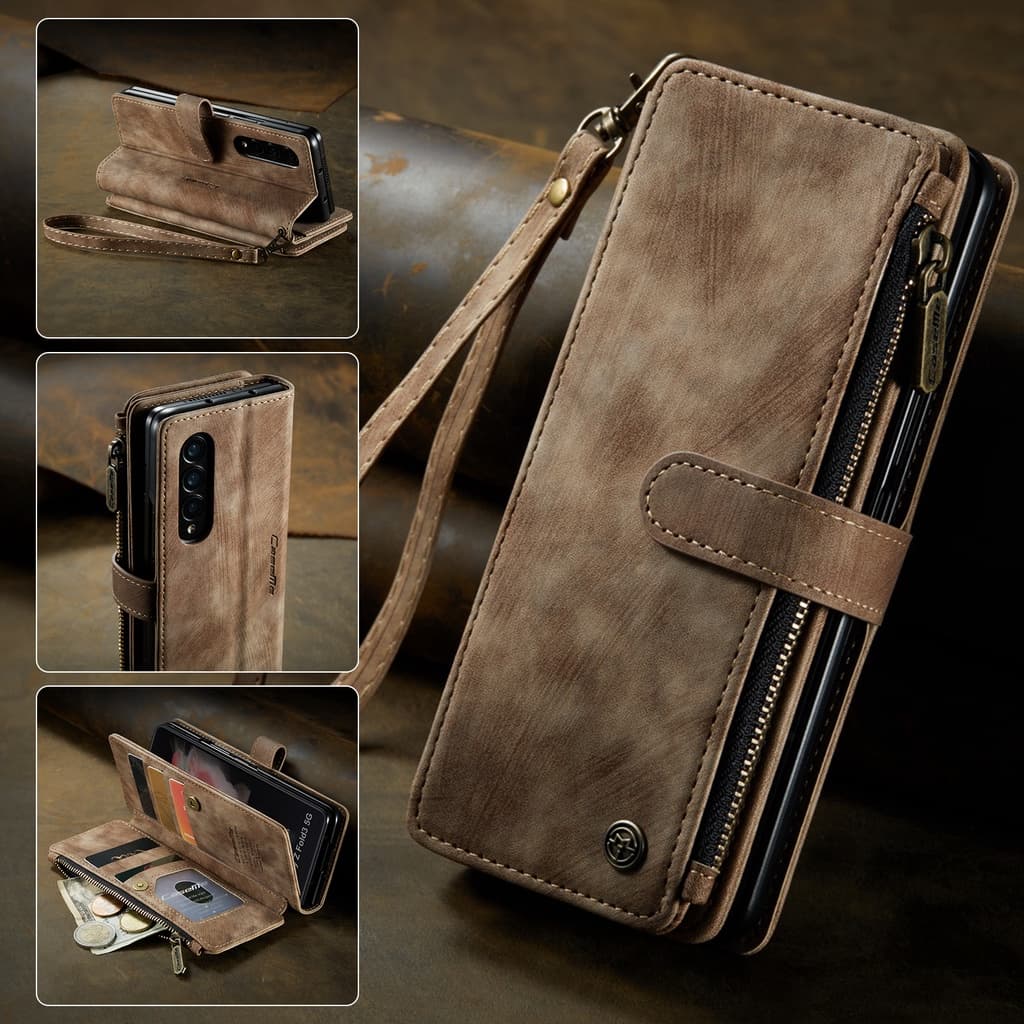Capa Completa De Couro PU Com Proteção Contra Quedas Para Samsung Galaxy Z Fold 8 Ultra 7 6 5 4 3 Fold5 Fold4/3 5G