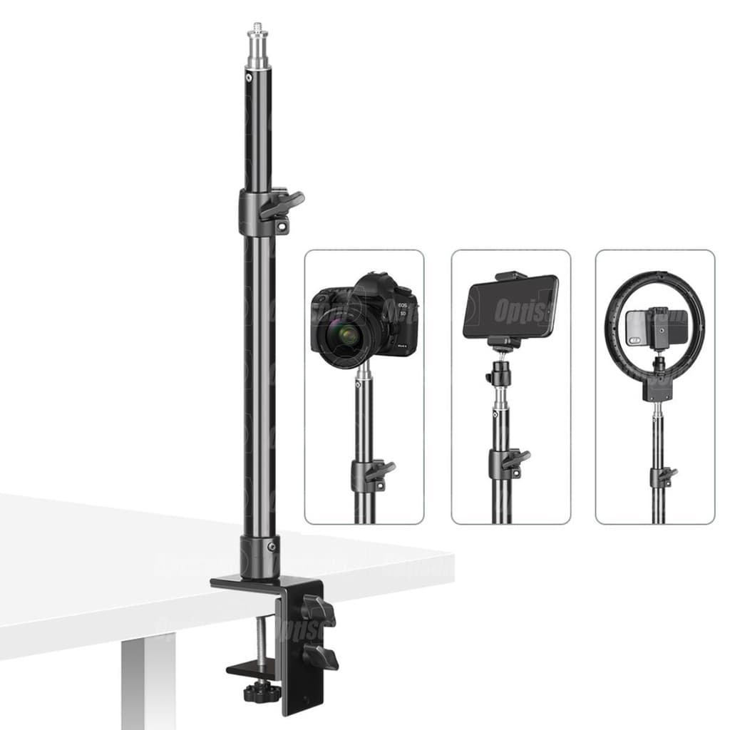 Suporte Mesa Com Garra Para Led Webcam Ring Light Greika Cm-50