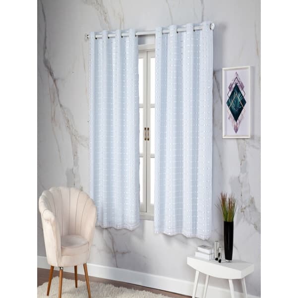 Cortina Blackout Pvc Colorido Voil Xadrez 2,80x1,60 Metros
