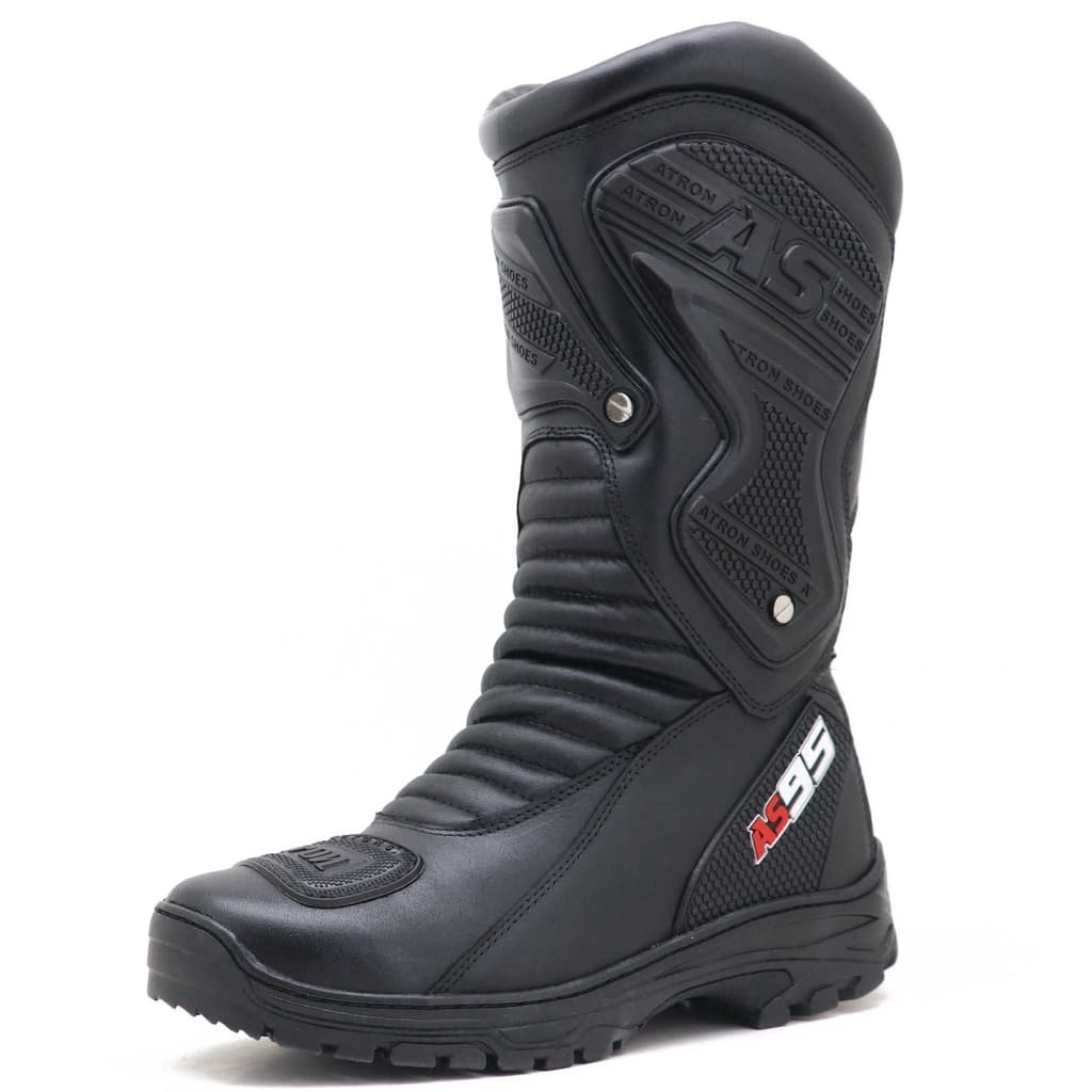 Bota para motociclista AS-PRO-RACING couro resisten agua 405