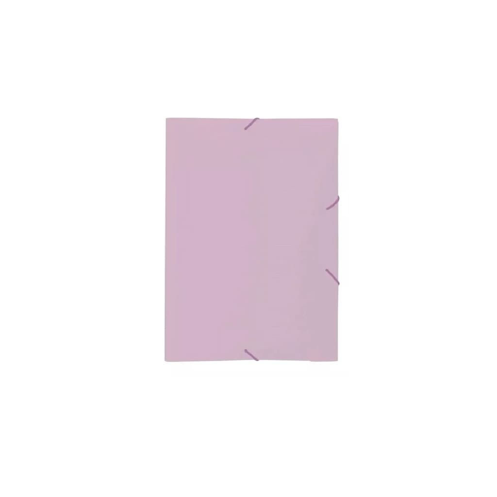 Pastas Aba E Elástico Ofício Tons Pastel Roxo 10un Acp