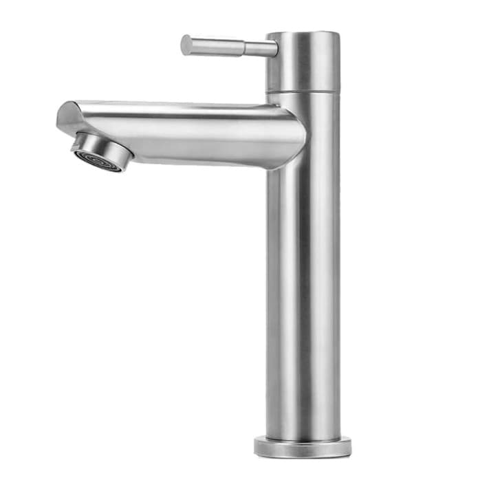 Torneira Bancada Escovada Fosco para Banheiro Agua Fria 1/4