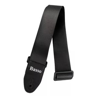 Correia para guitarra/violão nylon sint Preta NY01 - Basso