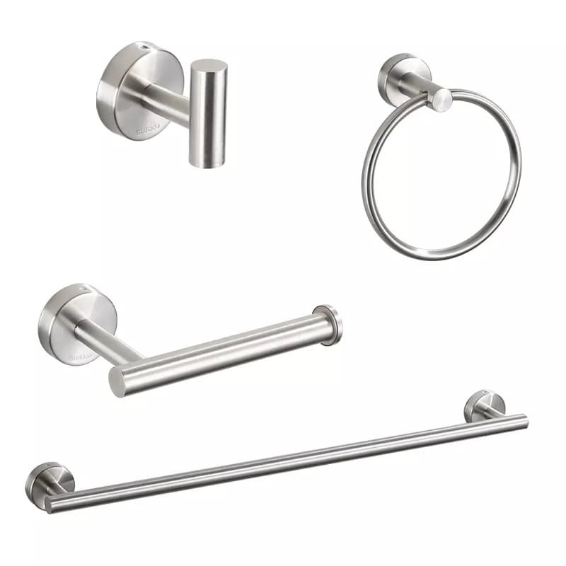 Kit banheiro acessórios 4 Pecas Inox 304 Fosco B1011