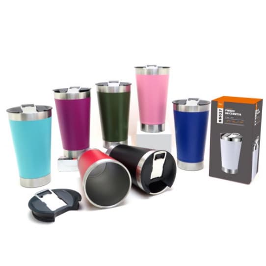 Copo Termico com Tampa e Abridor 473ml - Sem Estampa