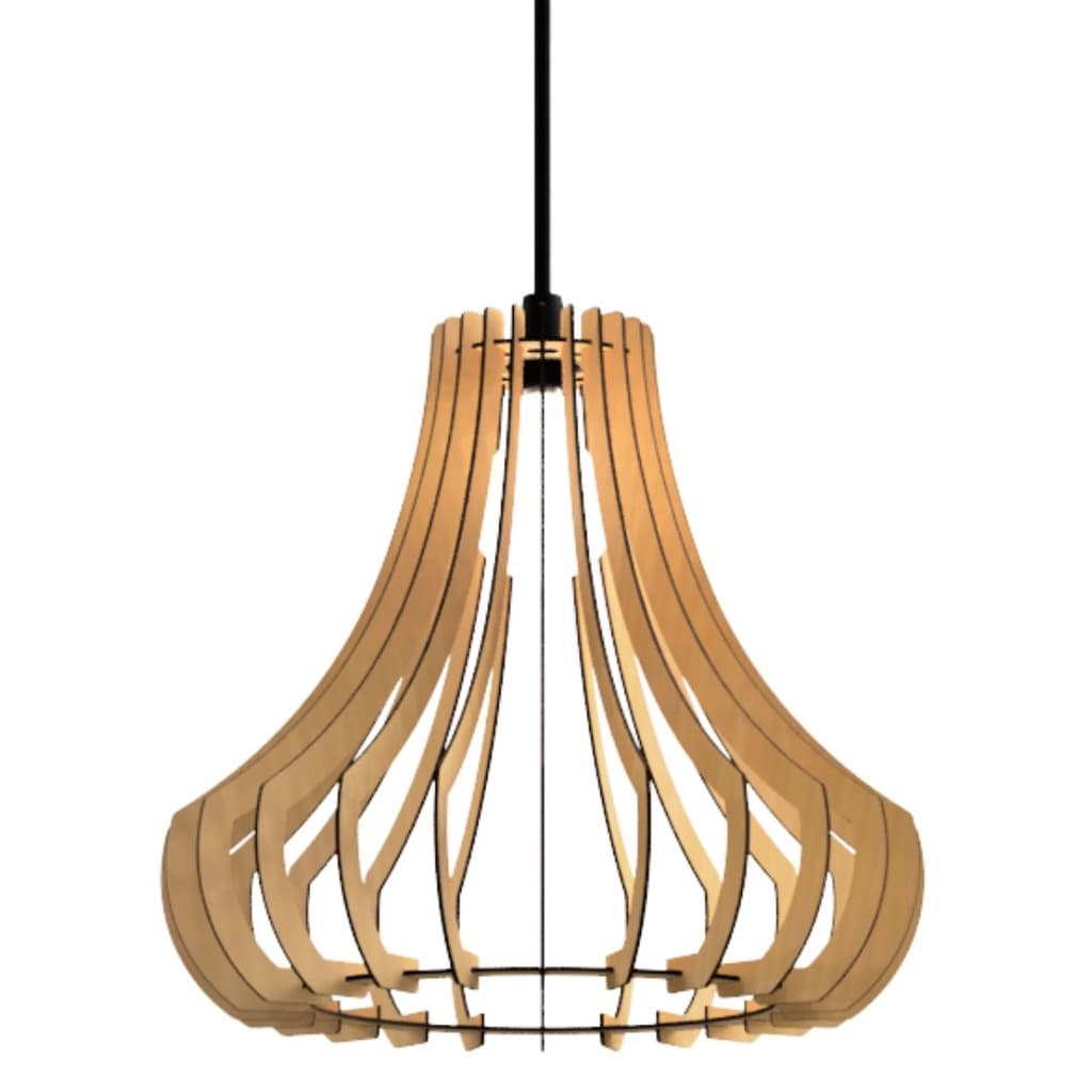 Lustre Luminária Teto tipo Pendente GANCHO MDF Completa Sala Estar Jantar Cozinha Quarto Escritório