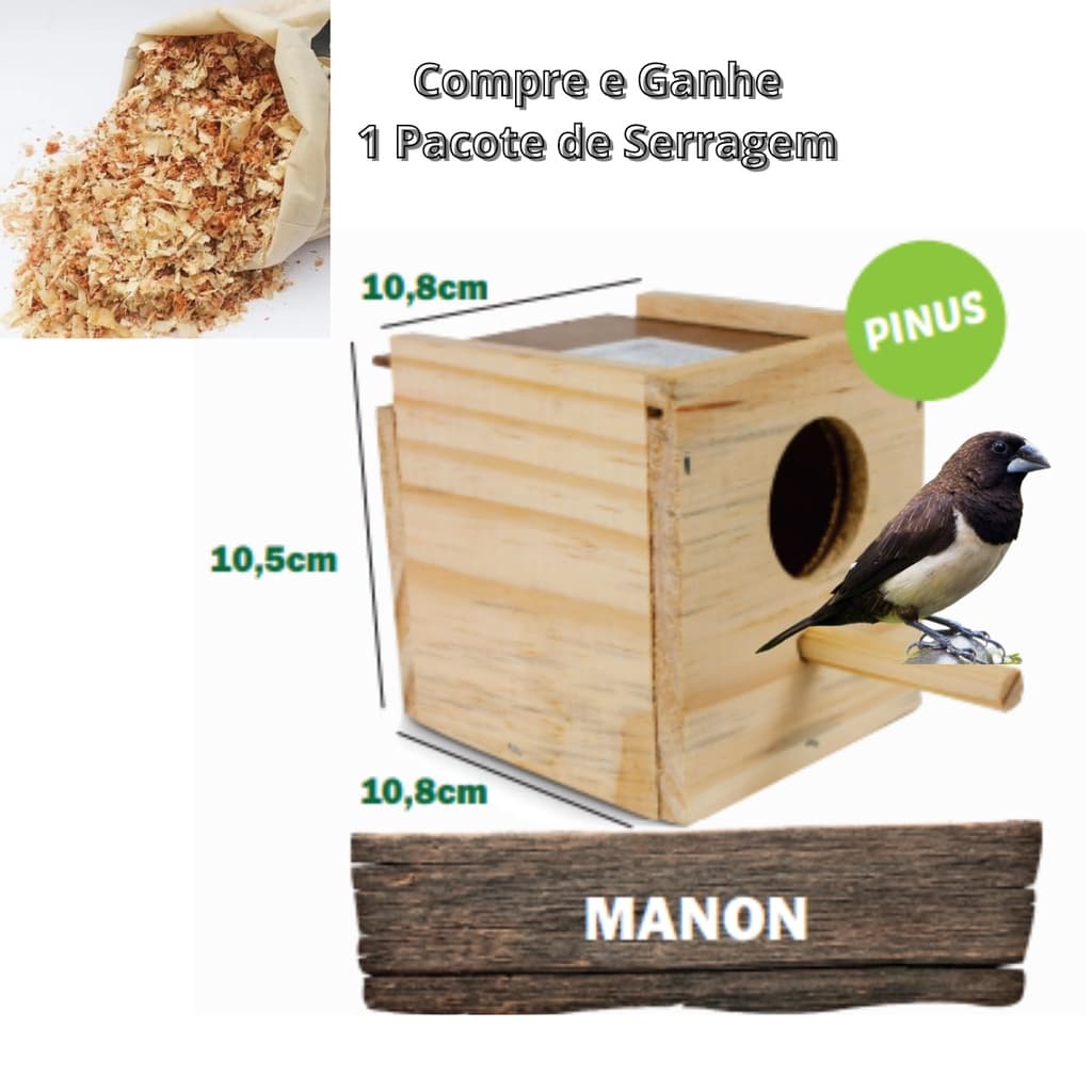 Ninho Para Manon diamante Gould e Mandarim Pássaros Chocar