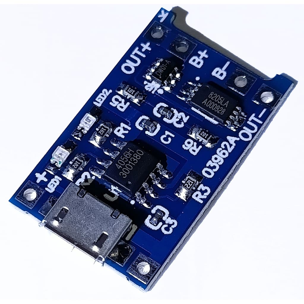 Módulo Carregador Bateria Litio Tp4056 Micro Usb Com Proteção