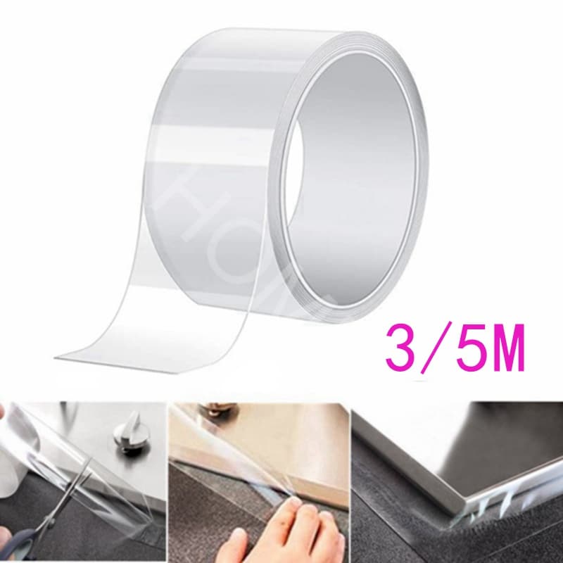 3/5M Fita Adesiva À Prova D'água Para Cozinha Sink Clear Tape Nano D'água Banheiro Banheiros