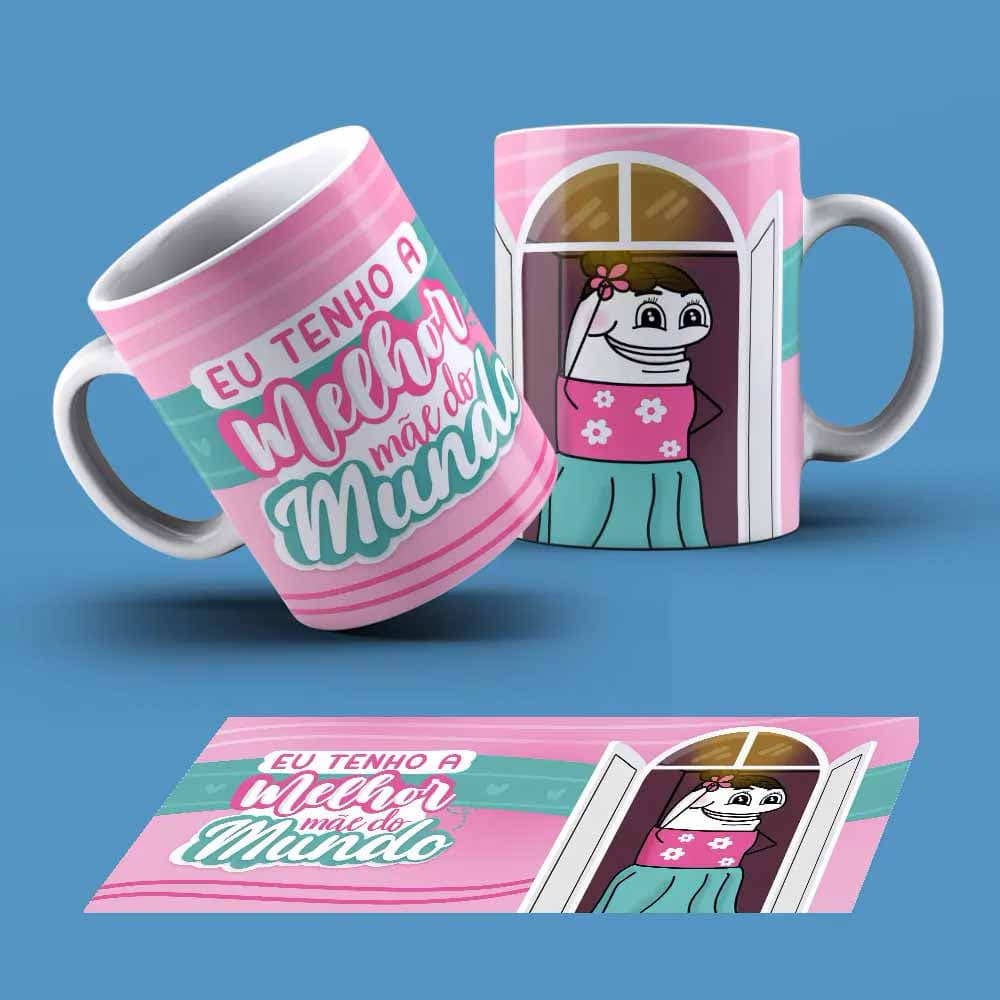 Caneca Flork Tema Mãe Personalizada Com Nome Ref (31702)