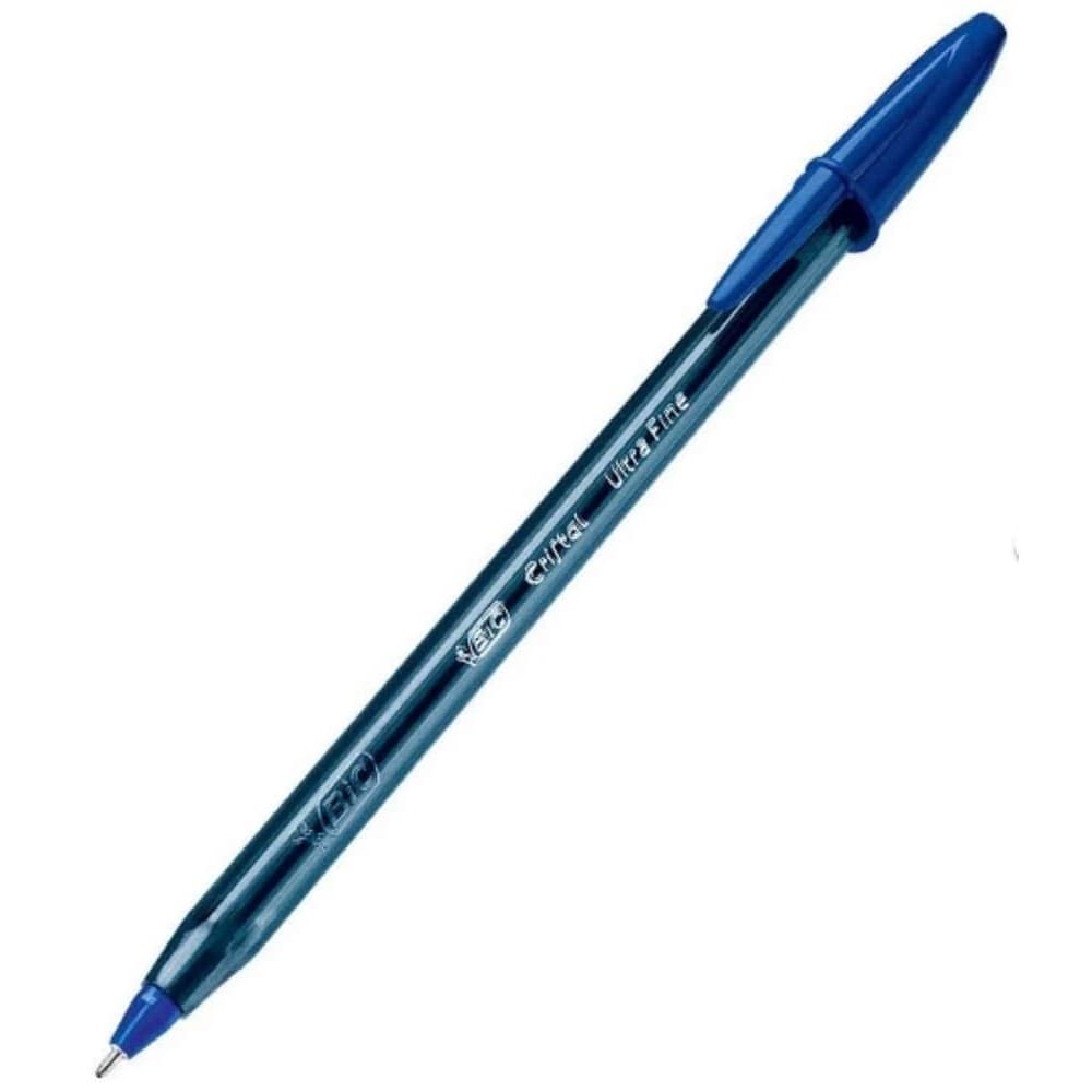Caneta Esferográfica Ponta Ultra Fine 0.7mm Azul Bic