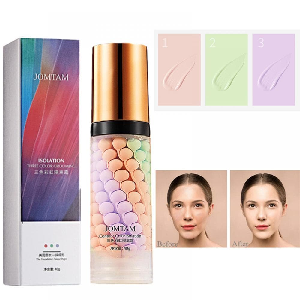 40g 3 Cores Base De Maquiagem Primer Creme De Isolamento Hidratante Natural