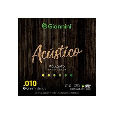 Corda de Violão Aço Giannini Acústica Bronze 65/35 (010.050)
