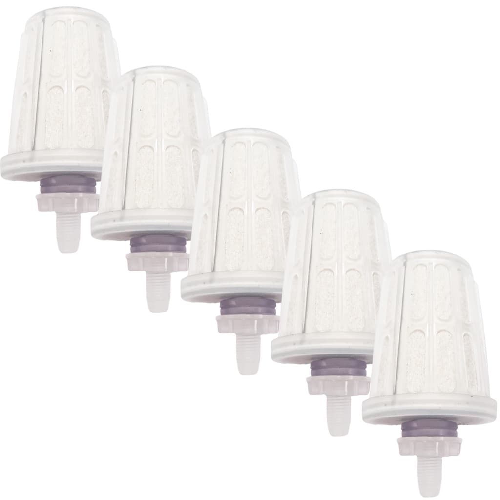 Kit 5 Refil Velas Retém Partículas Carvão Ativado Universal Plástica Filtro De Barro E Plástico Filtragem Da Água Furação Utilidades