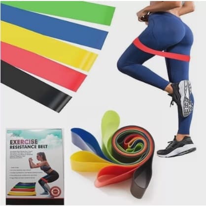 Kit 25 Faixas Elásticas Mini Band Treino Em Casa Exercício