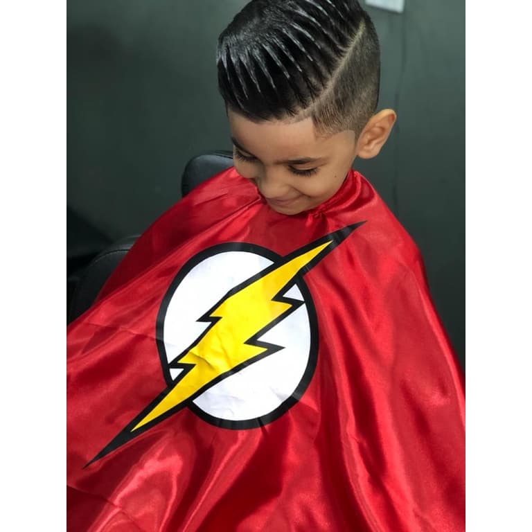 Capa de Corte para Barbeiros e Cabeleireiro infantil Cetim
