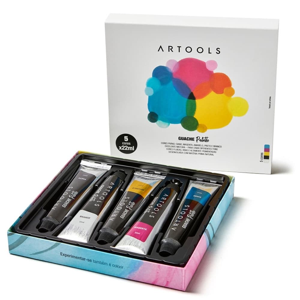 Tinta Guache Artools Palette 5 Cores de 22ml Profissional
