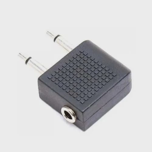 Plug Fone De Ouvido Adaptador Para Avião - P2/3.5mm