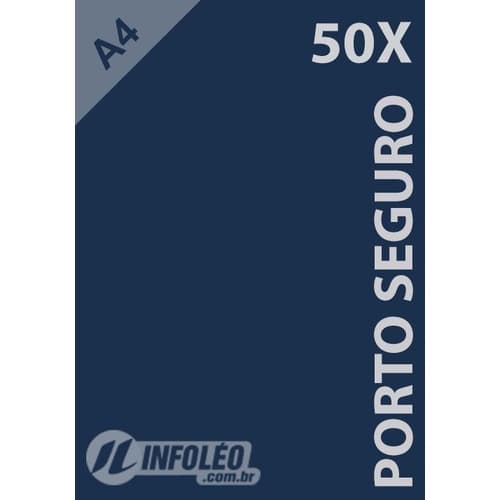 50 Folhas Papel Color Plus Porto Seguro (Azul Marinho) A4 180 gramas 180g