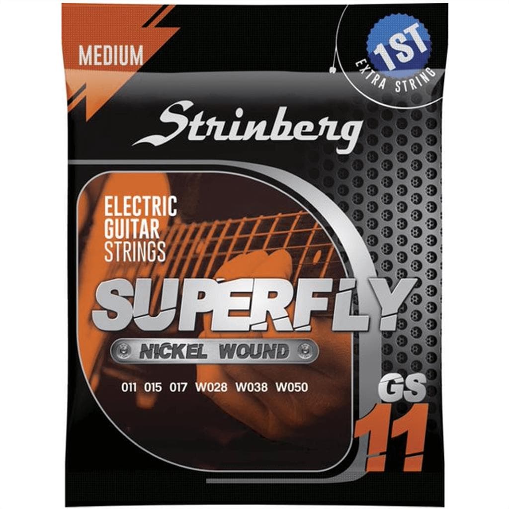Jogo De Cordas Encordoamentos Nickel Para Guitarra 011 Strinberg Gs11