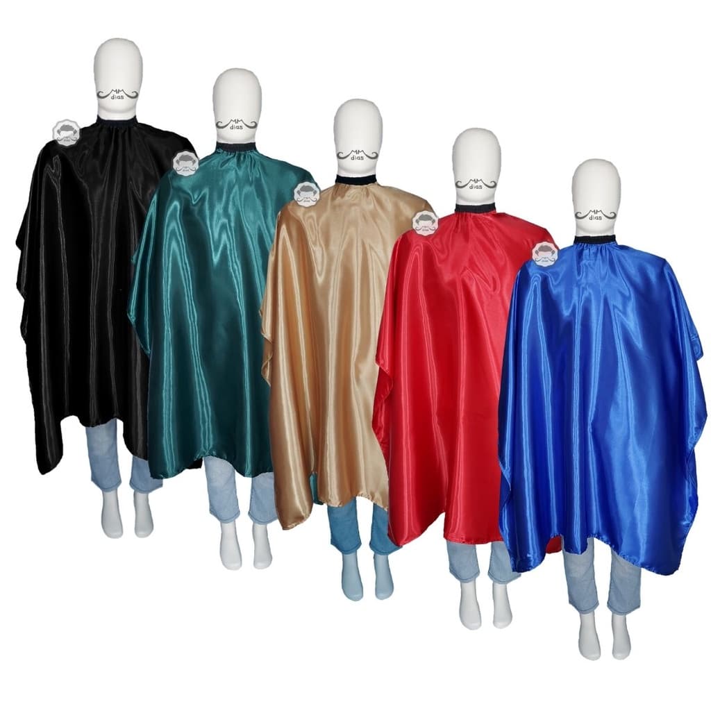 Kit 5 Capas de Corte para Barbearia Salão de Beleza Cabeleireiro com Botões e Elástico na Gola