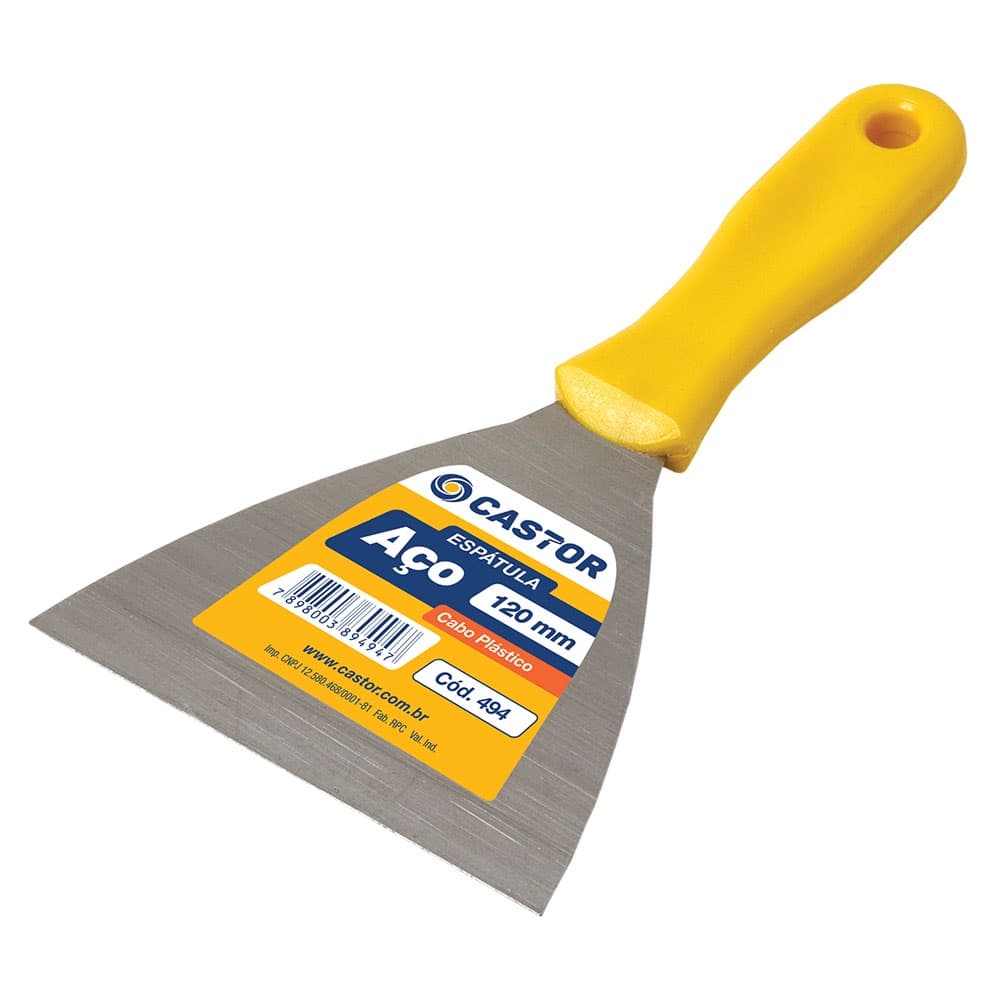 Espátula Multiuso de Aço 120mm Cabo Plástico - Série 490 – Castor