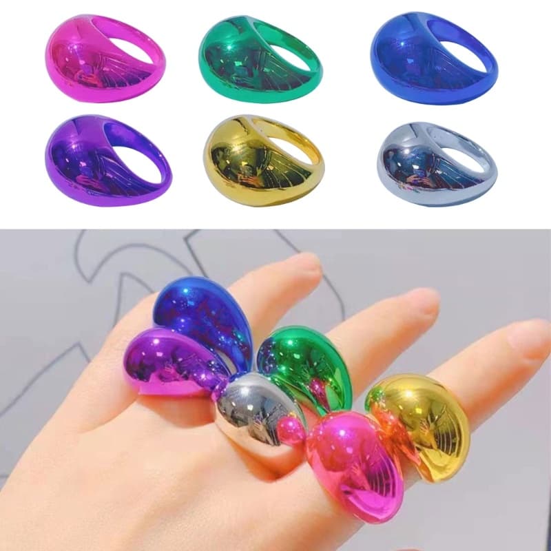 GODD Elegante Oval Em Forma De Anéis Índice 17mm Diâmetro Interno Declaração Jóias Festa De Casamento
