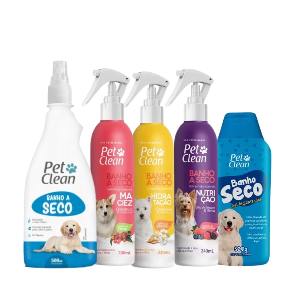 Banho a Seco Pet Clean Cachorro Gato Cães Pet