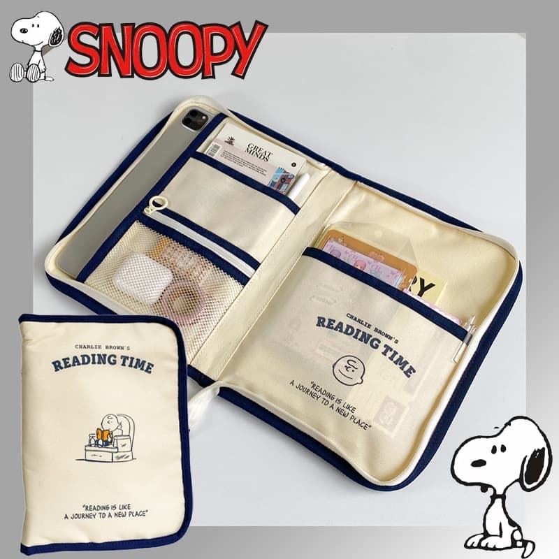 Capa Protetora De Bolsa À Prova De Choque Snoopy Para Ipad 10th Air 4/5 Pro 11 12.9 Mesa Macbook 11 13 Polegadas Laptop