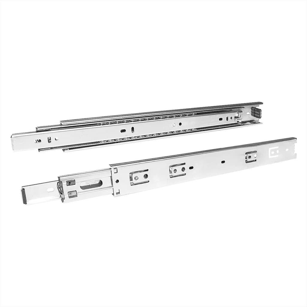 Corrediça Gaveta Trilho Rolamento Telescópico 45 Cm Par 30kg