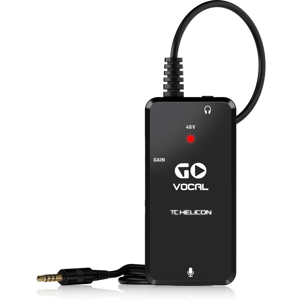 Interface de Áudio TC Helicon Go Vocal para Celular iOS, Android, Mac e PC