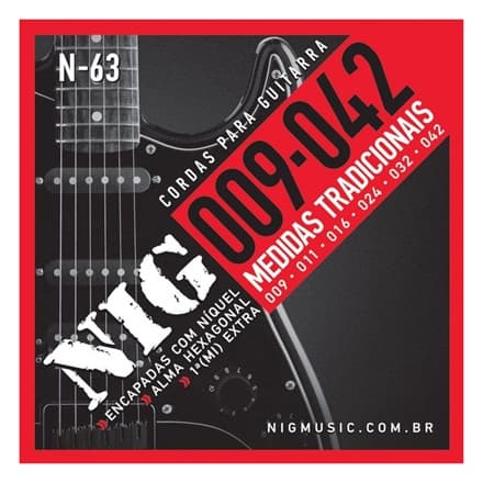 ENCORDOAMENTO NIG P/ GUITARRA 0.9 LEVE N63